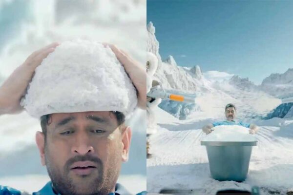 धोनी बर्फीली हवाओं के बीच बैठे हैं और चैम्पियंस ट्रॉफी पर बात करते नजर आये