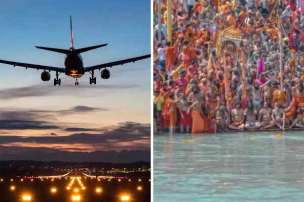 बस, ट्रेन और हवाई मार्ग से श्रद्धालु पवित्र संगम में स्नान करने के लिए आ रहे हैं, विमान कंपनियों ने किराया बढ़ाया