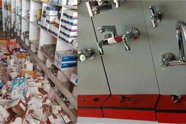 हार्डवेयर शाॅप में दर्जनों की संख्या में युवकों ने लाठी डंडे से लैस होकर बोला धावा, पूरा परिवार घायल