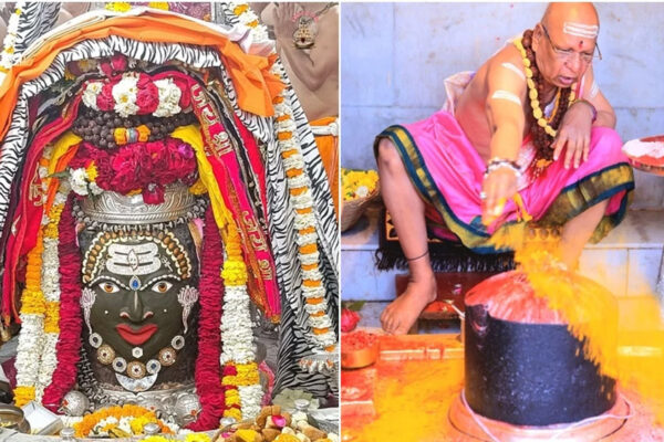 भगवान महाकाल को मलयागिरि चंदन, हल्दी से बने कुमकुम और फूलों से बने गुलाल से दूल्हा रूप में पुजारी शृंगारित करेंगे