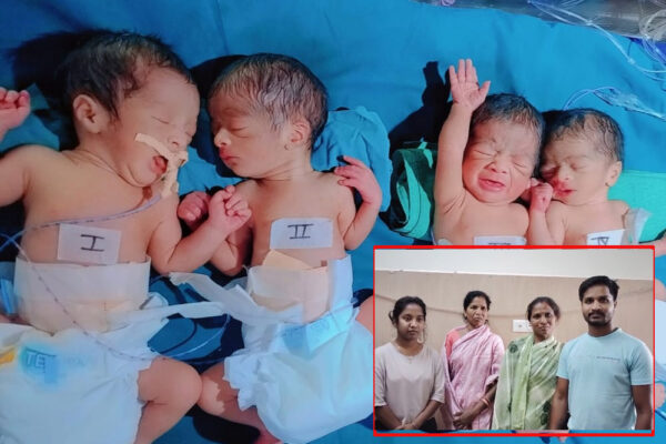 धमतरी जिले में एक महिला ने एक साथ चार स्वस्थ बच्चों को जन्म दिया। इनमें तीन लड़की और 1 लड़का
