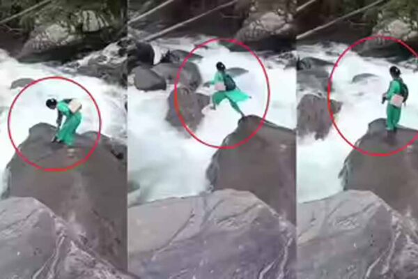 फर्ज़ के लिए जान दांव पर, हिमाचल की नर्स ने उफनते नाले को लांघा